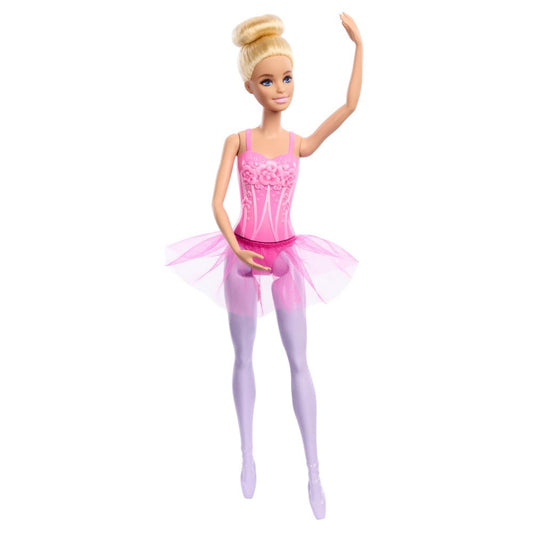 Barbie Ballerina Doll, Blonde Fashion Doll Wearing Purple Removable Tutu, Posed with Ballet Arms & βen Pointeβ Toe Shoes