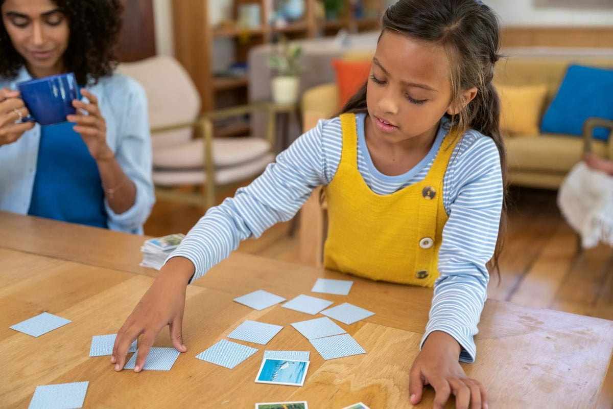 Funskool Baby Shark Mini Memory Game - Matching Picture Snap Pairs Game For Kids Age 3 Years and Up