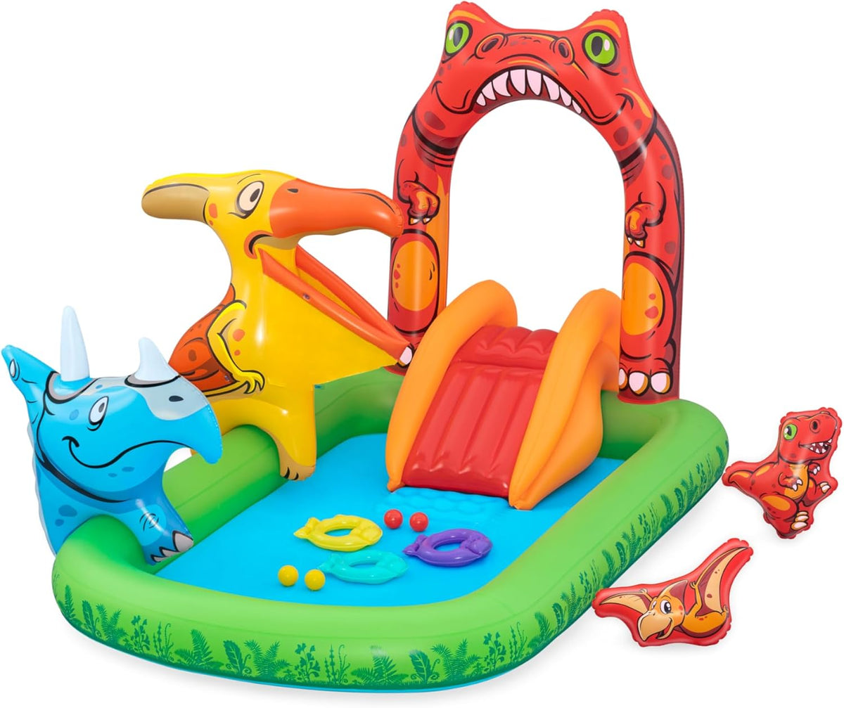 Bestway Jurassic Splash Inflatable Playcenter with Swimming Pool 735W Blower Included