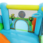 Inflatable Water Slide Bounce House for Kids, Luxury Heavy Duty Blow Up Water Park with Double Slides, Climbing Wall, Splash Pool and Sunshade Awning 735W Blower Included