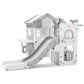 9 in 1 Toddler Slide, Freestanding Kid Climber Slide Playset, Toddler Playhouse, Indoor Outdoor Toy for Toddlers Age 1-3+ 735W Blower Included