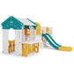 10 in 1 Toddler Slide, Freestanding Kid Climber Slide Playset, Toddler Playhouse, Backyard Playground Toy for Age 1-3+ 735W Blower Included