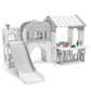 9 in 1 Toddler Slide, Freestanding Kid Climber Slide Playset, Toddler Playhouse, Indoor Outdoor Toy for Toddlers Age 1-3+ 735W Blower Included
