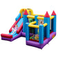 5-in-1 Inflatable Bounce House with 735W Blower and 50 Ocean Balls Free
