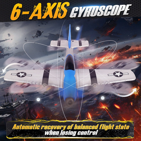 Bezgar RC Plane, 6-Axis Gyro Remote Control Airplane for Beginners