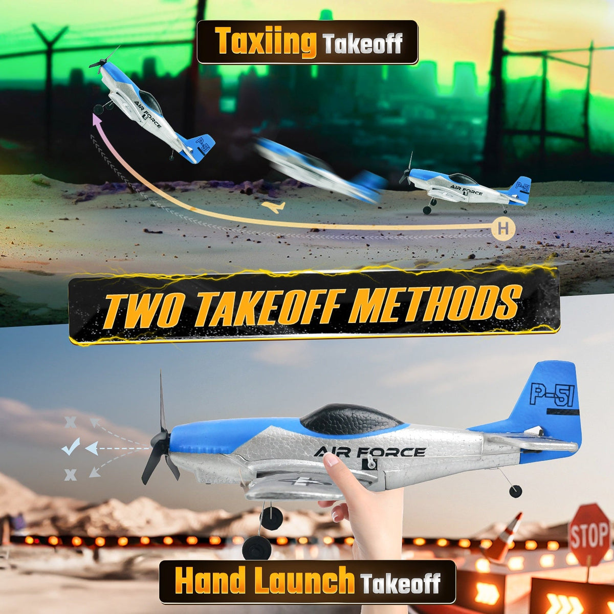 Bezgar RC Plane, 6-Axis Gyro Remote Control Airplane for Beginners