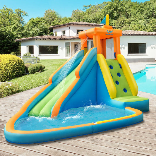 Inflatable Water Slide Kids Bounce House with 740W Blower free