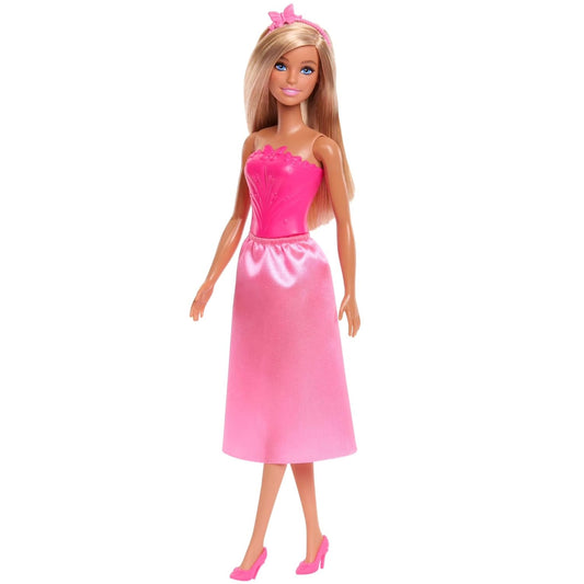 Barbie Royal Fashion Blonde Hair Pink Butterfly-Themed Monochromatic Look Doll with Removable Skirt & Accessories For Kids Ages 3 Years & UP