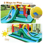 Inflatable Water Slide Climbing Bounce House with Tunnel and 735W Blower Free
