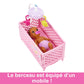Barbie Skipper Babysitters Crib Playset With Latina Friend Doll, Baby Doll with Sleepy Eyes, Furniture and Themed Accessories For Kids Ages 3 Years & Up