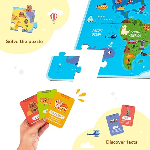 Bloomingo Search and Find Puzzle Kit:Wonderful World-Explore Hidden Animals