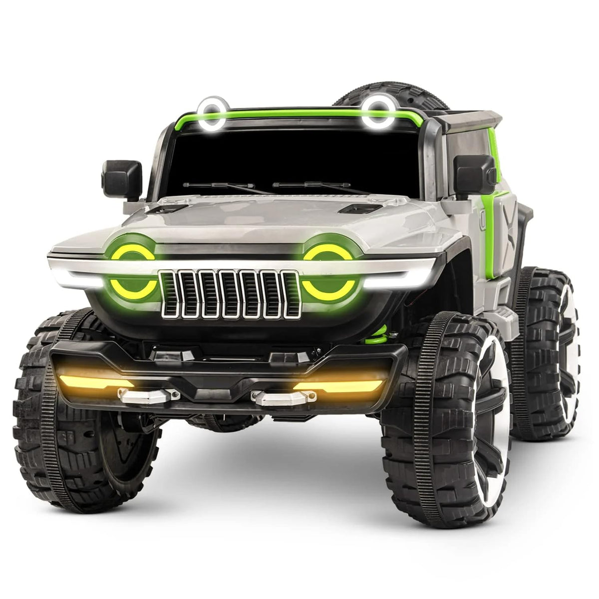 WN-1166  Kids Ride on 4X4 Heavy Duty Jumbo Jeep WN-1166 (Grey) ( Hooster Model )