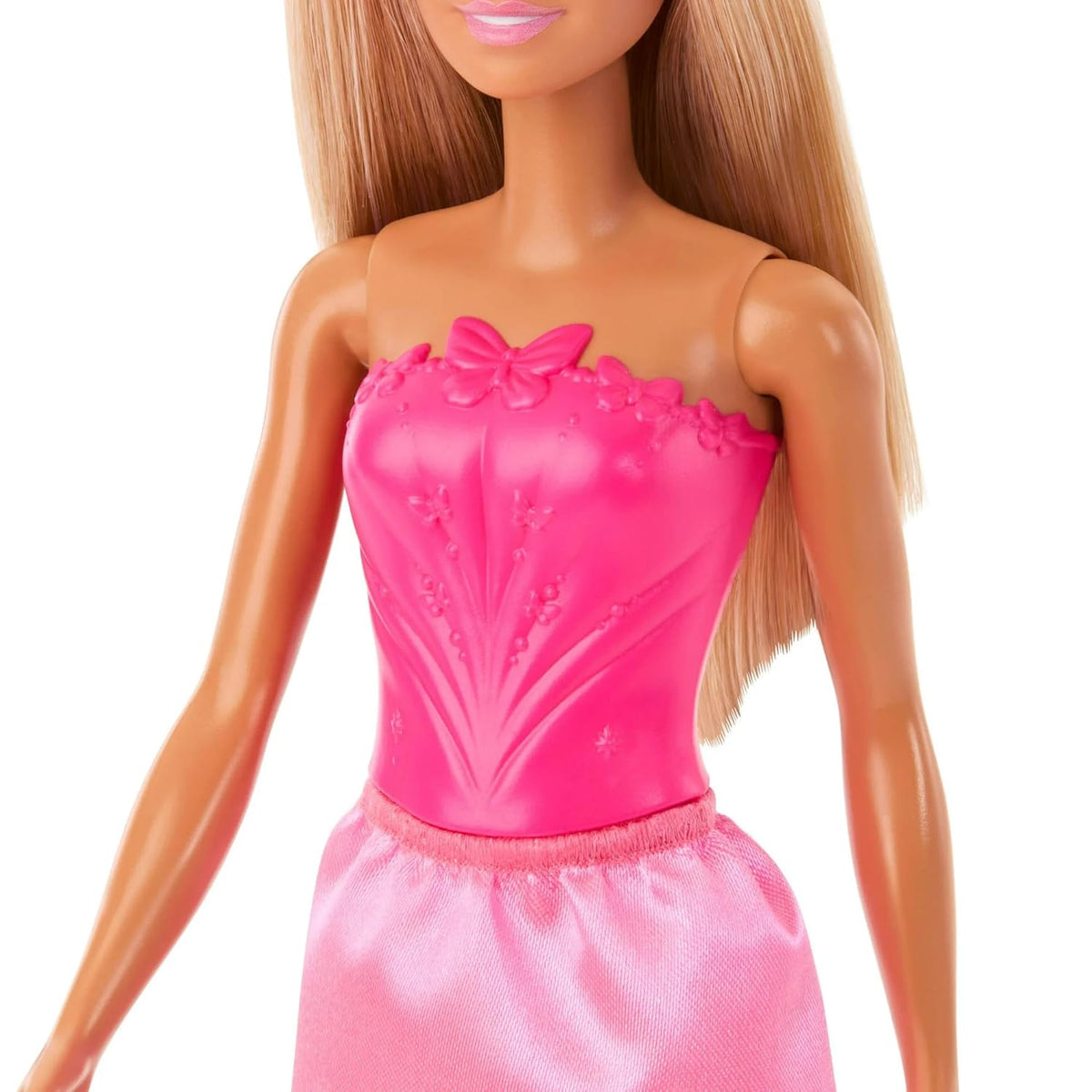 Barbie Royal Fashion Blonde Hair Pink Butterfly-Themed Monochromatic Look Doll with Removable Skirt & Accessories For Kids Ages 3 Years & UP