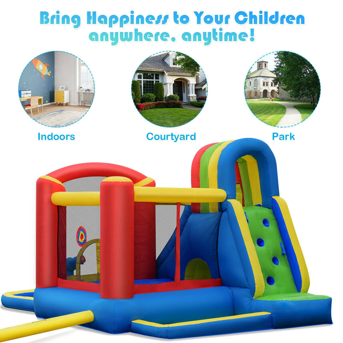 Inflatable Kid Bounce House Castle with Blower Free