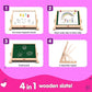 Funskool Giggles Draw N Write Desktop Slate, 4 in 1 Double Sided Board - Chalk Board & Dry Erase/Magnetic Board, Adjustable Angles, Magnetic Letters and Numbers, 3 Years