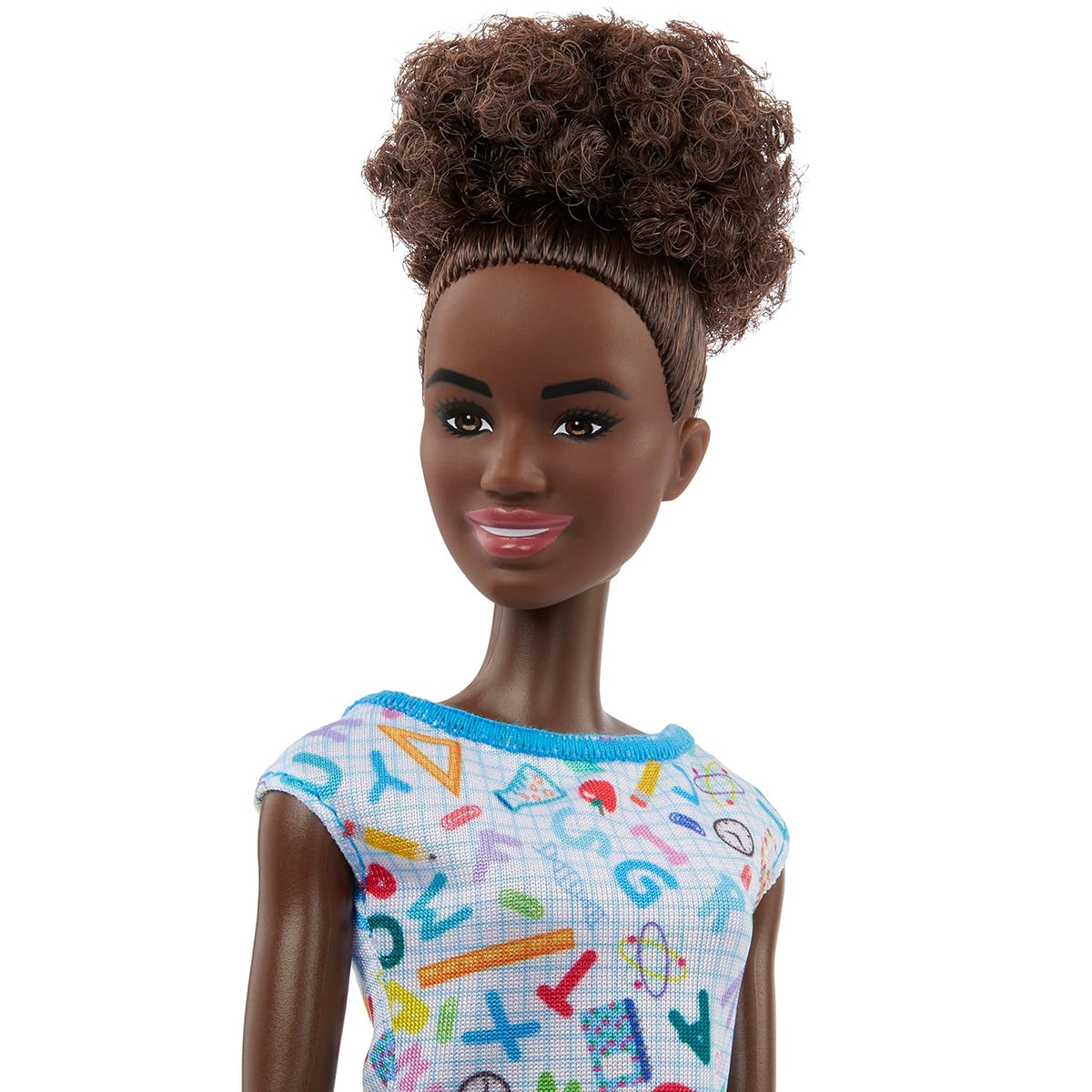Barbie 12 inches Teacher Doll with Cute School Supply Print Fashion, Pink Ballet Flat Shoes & Notebook Accessory for Ages 3 Years & Up