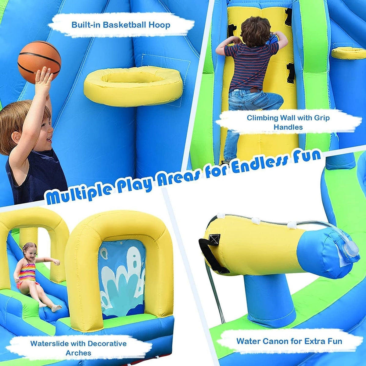 Multifunctional Inflatable Water Bounce with 735W Blower included
