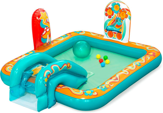 Bestway Retro Groove Inflatable Playcenter with Swimming Pool 735W Blower Included