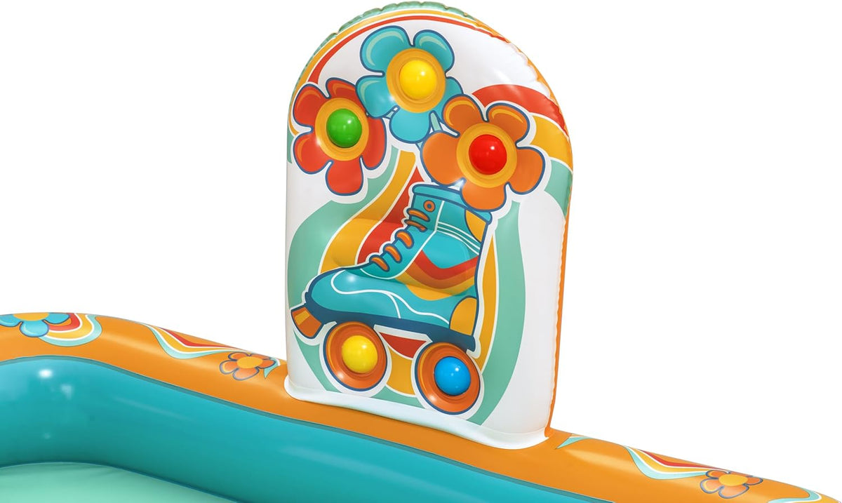 Bestway Retro Groove Inflatable Playcenter with Swimming Pool 735W Blower Included