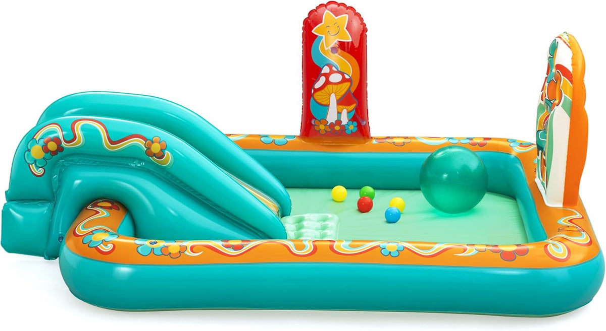 Bestway Retro Groove Inflatable Playcenter with Swimming Pool 735W Blower Included