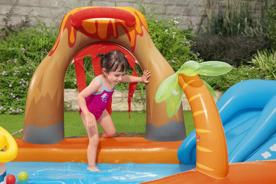 Bestway INFLATABLE POOL/ PLAYGROUND WITH SLIDE VOLCANO 735W Blower Included