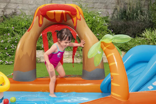 Bestway INFLATABLE POOL/ PLAYGROUND WITH SLIDE VOLCANO 735W Blower Included
