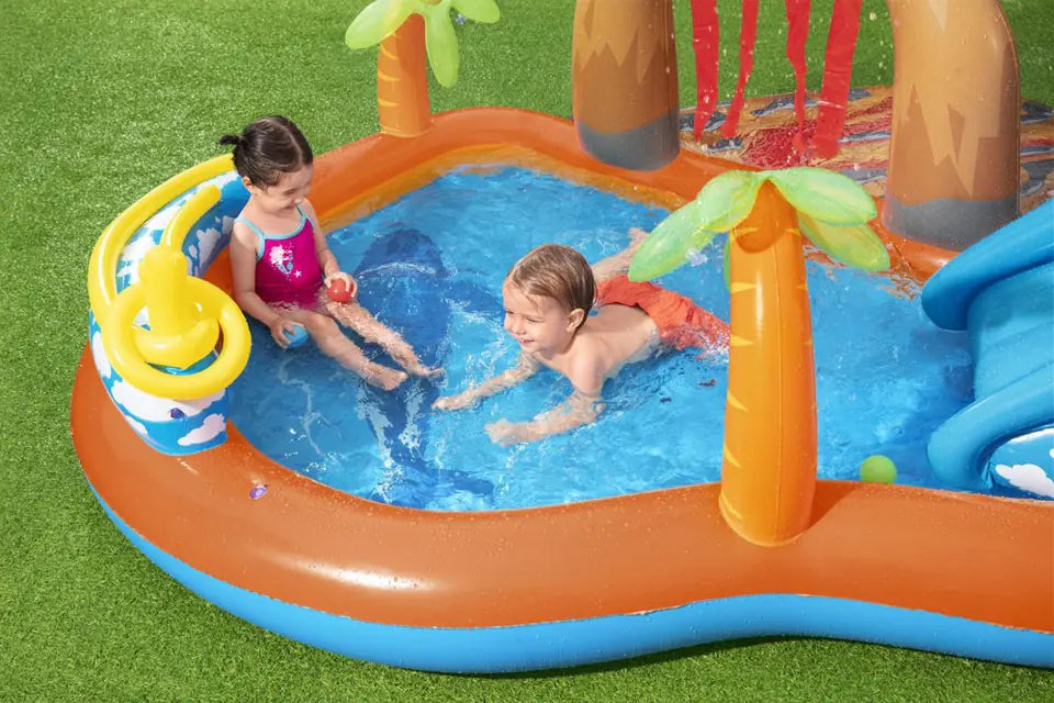 Bestway INFLATABLE POOL/ PLAYGROUND WITH SLIDE VOLCANO 735W Blower Included