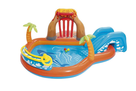 Bestway INFLATABLE POOL/ PLAYGROUND WITH SLIDE VOLCANO 735W Blower Included