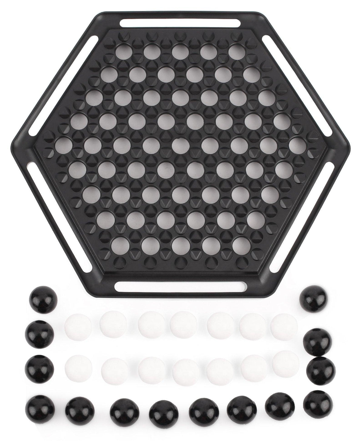 Funskool Abalone Strategical Hexagonal Board Game - Black And White