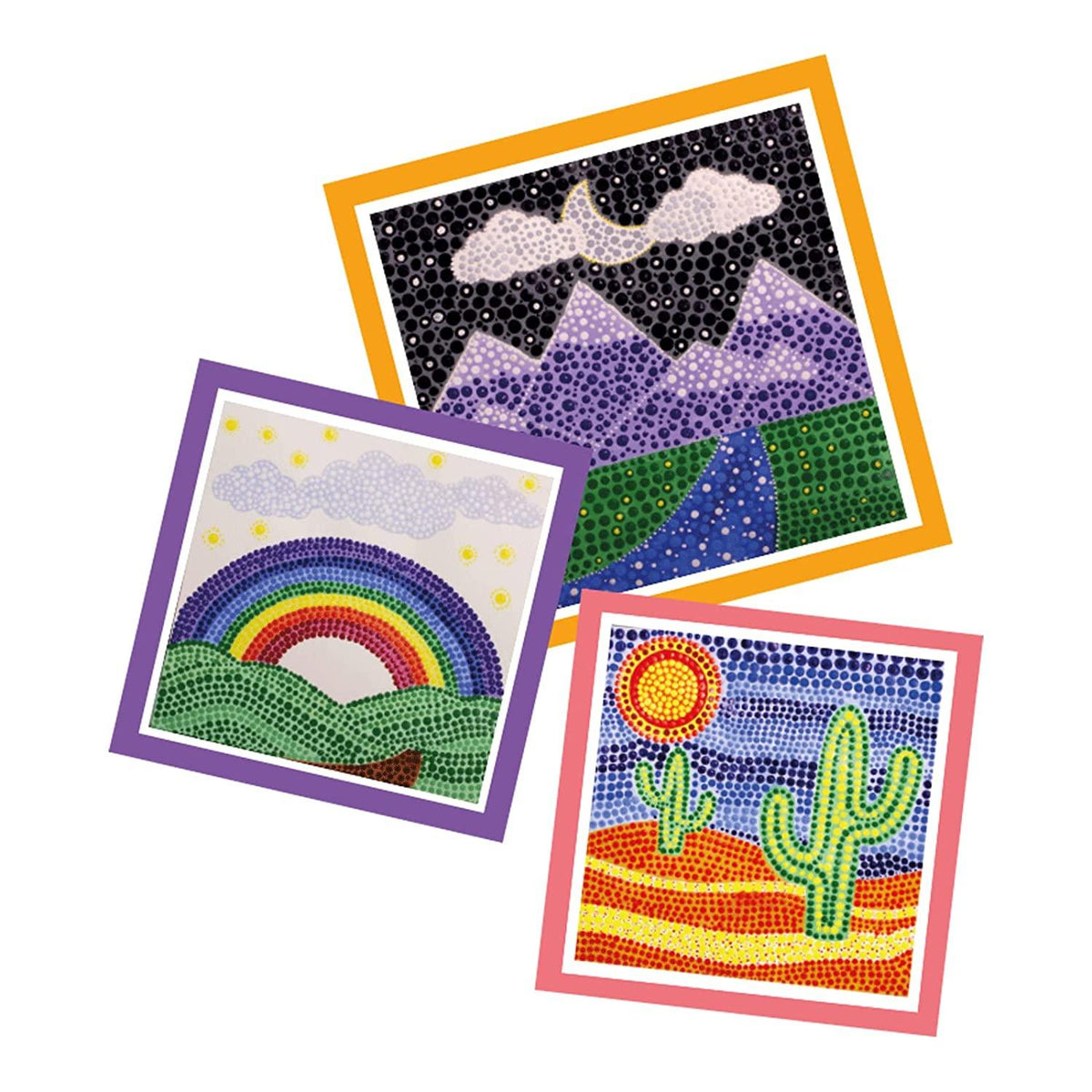 Funskool Handycrafts Dot Painting - Learn The Art of Painting with dots Activity Kit for Ages 5+