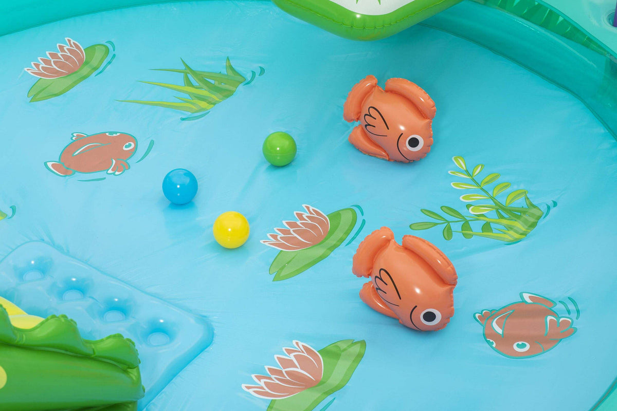 Bestway Crocodile Cove Kids Inflatable Water Play Center and Pool 735W Blower Included