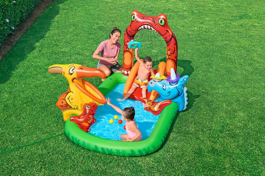 Bestway Jurassic Splash Inflatable Playcenter with Swimming Pool 735W Blower Included