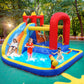 Inflatable Water Slide Bounce House, Slide Bouncer Castle Playhouse, 450W Air Blower for Kids Backyard Indoor Outdoor