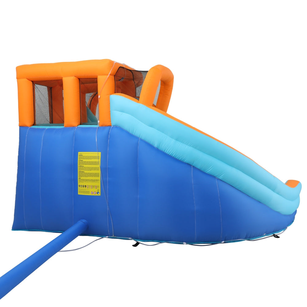 AirMyFun Kids Inflatable Pool Water Double Slide Park Jumping Castle 465X390CM 735W Blower Included