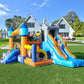 Kids Bouncy Castle House 16x11.7x10ft PVC Inflatable Bounce House With 2 Slides Tunnels Climbing, Basketball Hoops Ball Pit, Jum 735W Blower  Free