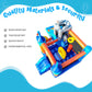 Kids Bouncy Castle House 16x11.7x10ft PVC Inflatable Bounce House With 2 Slides Tunnels Climbing, Basketball Hoops Ball Pit, Jum 735W Blower  Free