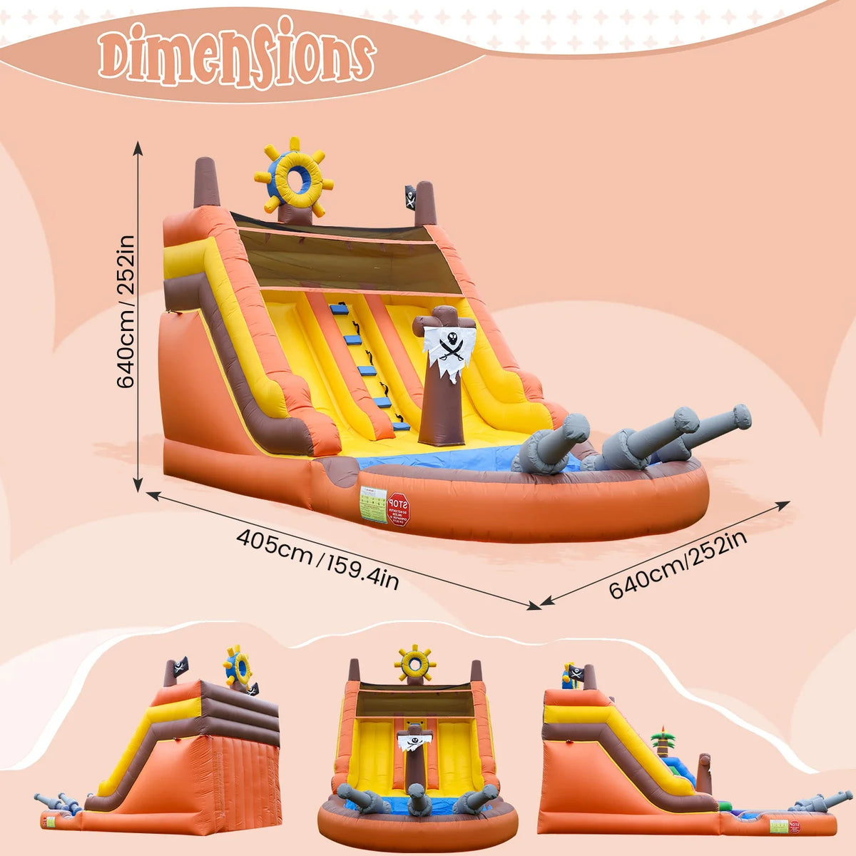 21FT Commercial Inflatable Water Slide with Pool