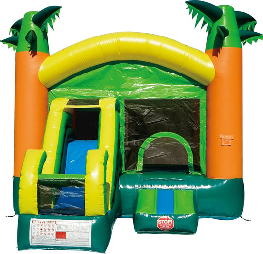 Inflatable Bounce House with Slide – Large 17'x13'x12', 100% PVC Commercial Grade for Big Kids & Adults 735W Blower Included