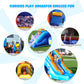 Kids Bouncy Castle House 16x11.7x10ft PVC Inflatable Bounce House With 2 Slides Tunnels Climbing, Basketball Hoops Ball Pit, Jum 735W Blower  Free