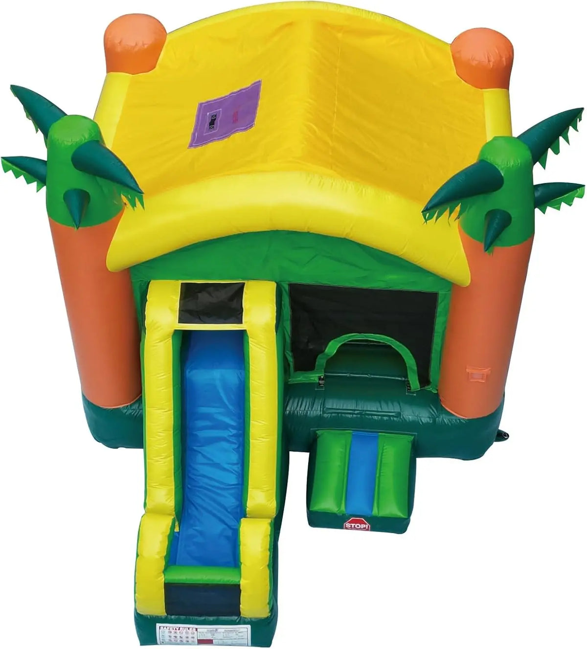 Inflatable Bounce House with Slide – Large 17'x13'x12', 100% PVC Commercial Grade for Big Kids & Adults 735W Blower Included