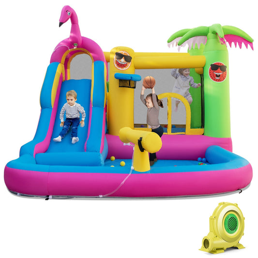 Inflatable Bounce Castle with Long Water Slide and 735W Blower included