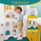 9 in 1 Toddler Slide, Freestanding Kid Climber Slide Playset, Toddler Playhouse, Indoor Outdoor Toy for Toddlers Age 1-3+ 735W Blower Included