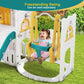 9 in 1 Toddler Slide, Freestanding Kid Climber Slide Playset, Toddler Playhouse, Indoor Outdoor Toy for Toddlers Age 1-3+ 735W Blower Included
