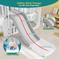 10 in 1 Toddler Slide, Freestanding Kid Climber Slide Playset, Toddler Playhouse, Backyard Playground Toy for Age 1-3+ 735W Blower Included