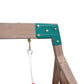 Cedar Wood Swing Set with Wave Slide, Play Kitchen, Rock Wall Ladder, Belt Swings, Toy Telescope, Steering Wheel, Tic-Tac-Toe, Balconies, Outdoor Playhouse Playground Set for Backyard Garden 735W Blower Included