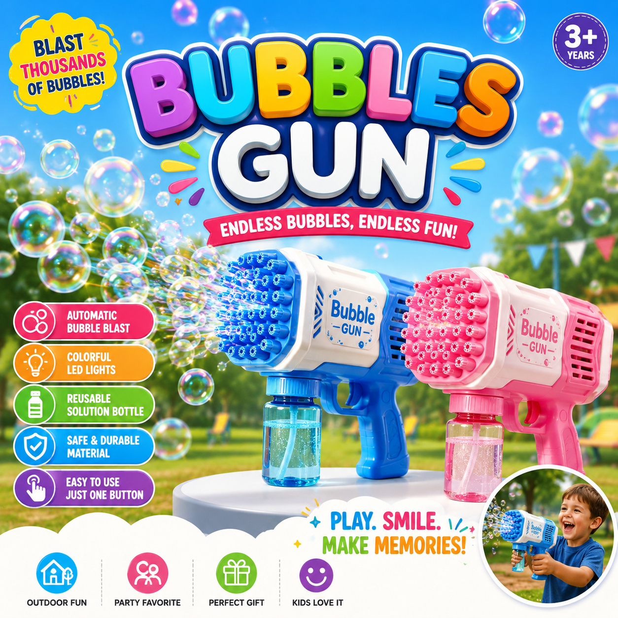Bubbles and Guns