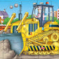 Frank Bulldozer Shaped Floor Puzzle - 15 Pieces