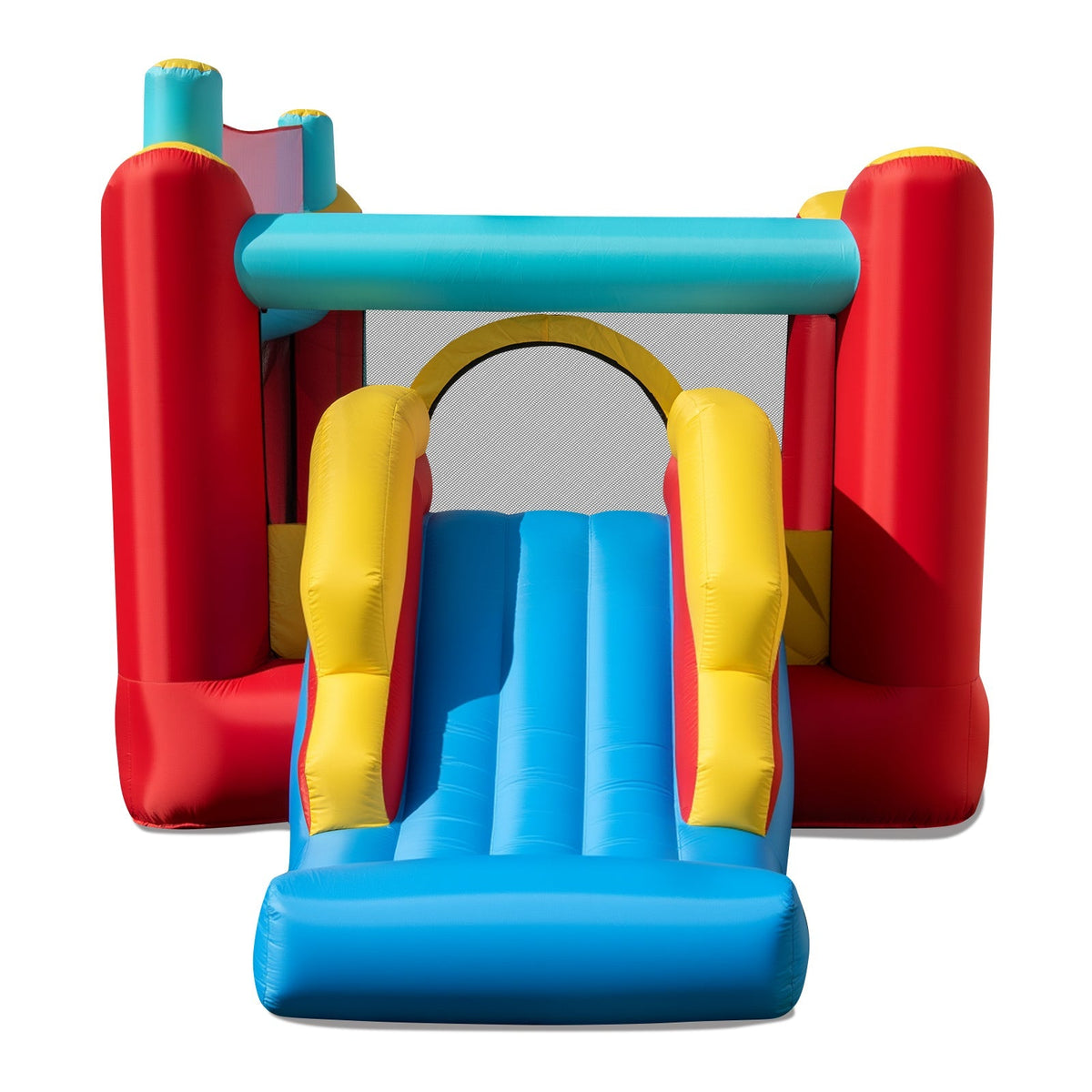 5-in-1 Ice Cream Inflatable Bounce House with Ball Pit and Slide with 480W Blower Free