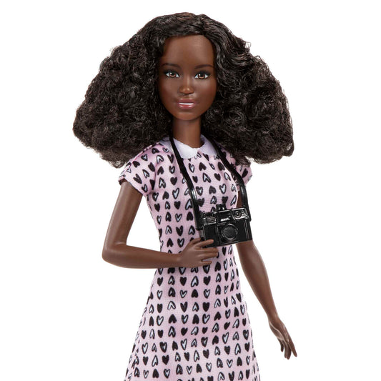 Barbie 12 Inch Photographer Petite Brunette Doll with Camera Accessory for Ages 3+