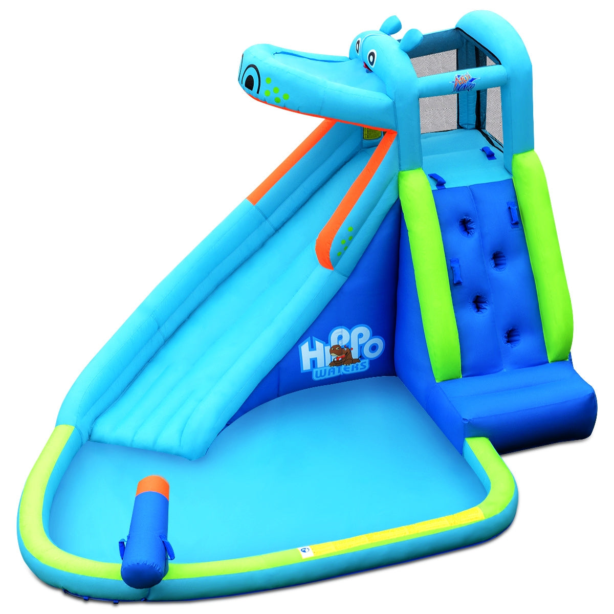 Hippo Inflatable Water Slide Bounce House with 740W Blower Free